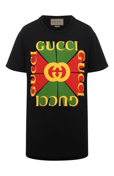 Женская хлопковая футболка GUCCI, арт. 717422/XJE6E