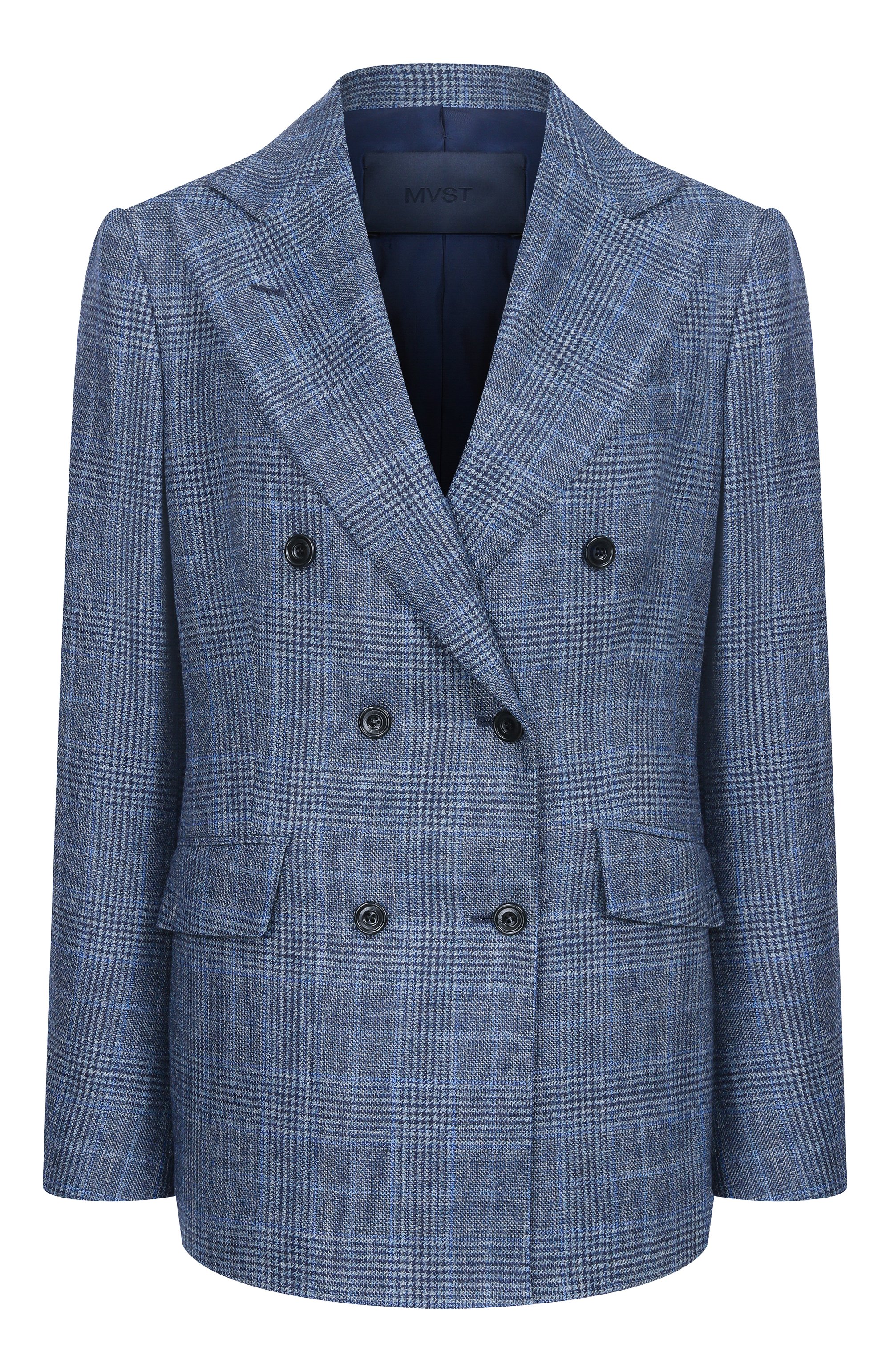 Жакет из шерсти и шелка MVST синего цвета по цене 294500 руб., арт. SDG601/S0731110, фото 1 Жакет из шерсти и шелка MVST, арт. SDG601/S0731110, фото 1