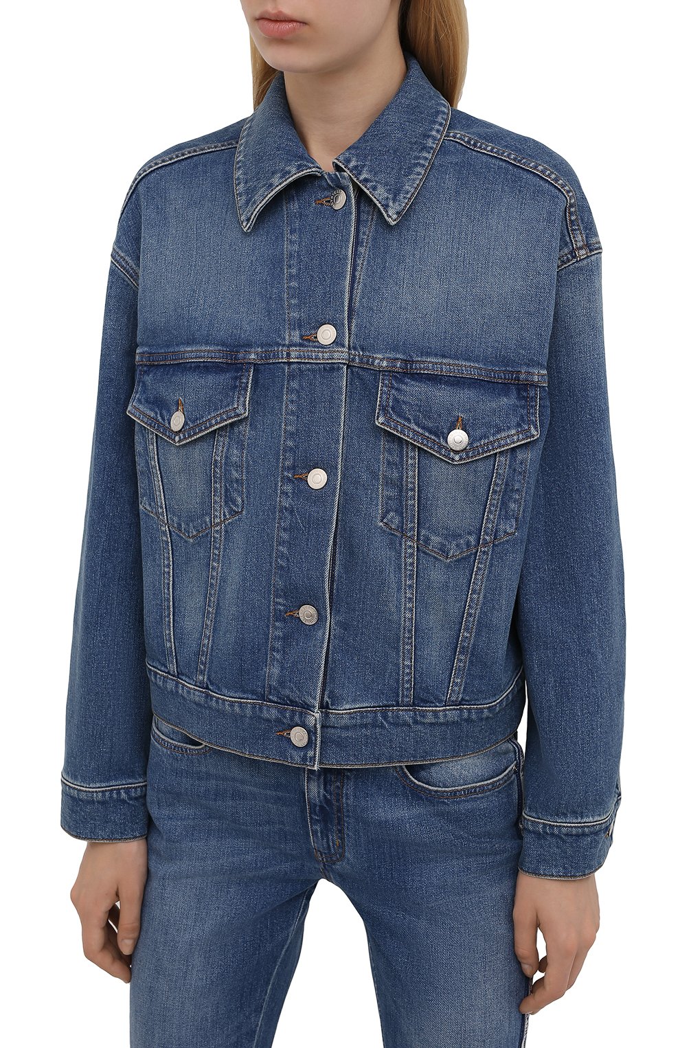 Джинсовая куртка STELLA MCCARTNEY синего цвета по цене 94850 руб., арт. 603705/S0H47, фото 3 Джинсовая куртка STELLA MCCARTNEY, арт. 603705/S0H47, фото 3