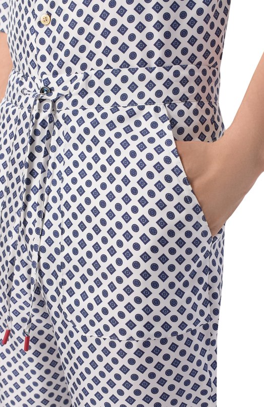 Шелковые брюки Kiton UPN004H09721 Синий  UPN004H09721 Фото 5