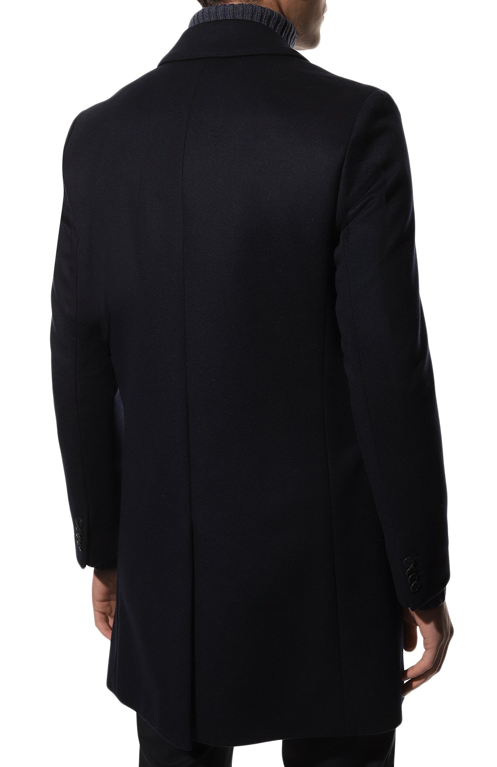 Пальто из шерсти и кашемира HUGO темно-синего цвета по цене 45620 руб., арт. 50476672, фото 4 Пальто из шерсти и кашемира HUGO, арт. 50476672, фото 4