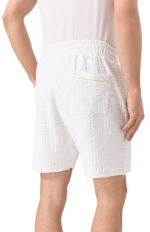 Хлопковые шорты Casablanca M-SP26-JTR-271-03-EX-BC Белый  M-SP26-JTR-271-03-EX-BC Фото 4