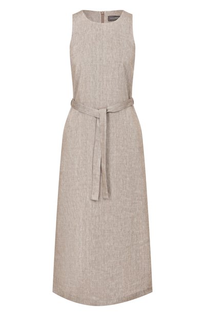 Женское платье изо льна и вискозы LORENA ANTONIAZZI, арт. E2624AB34A/5154
