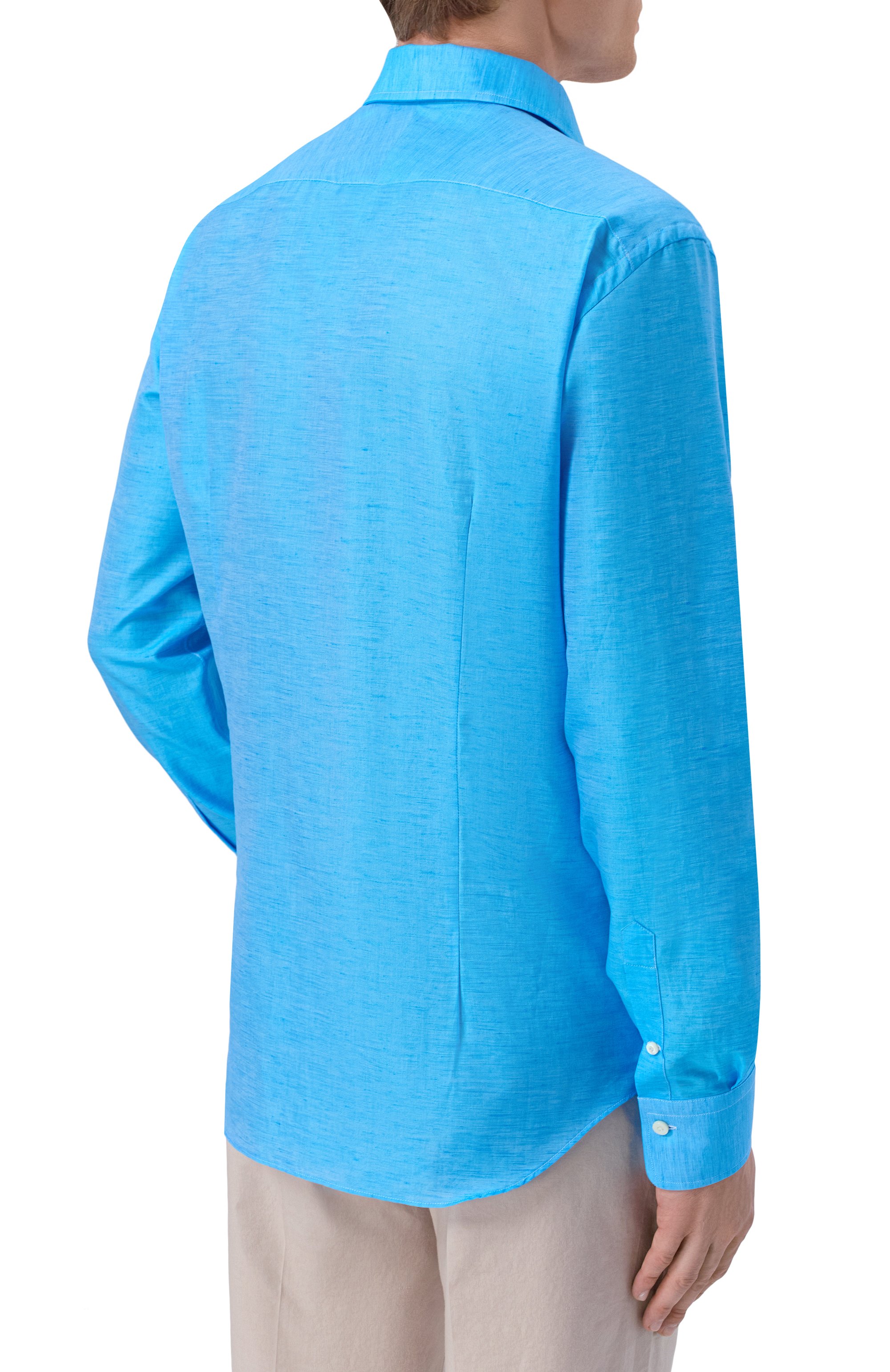 Рубашка из хлопка и льна ALESSANDRO GHERARDI, арт. D0UBLE/7670, фото 4