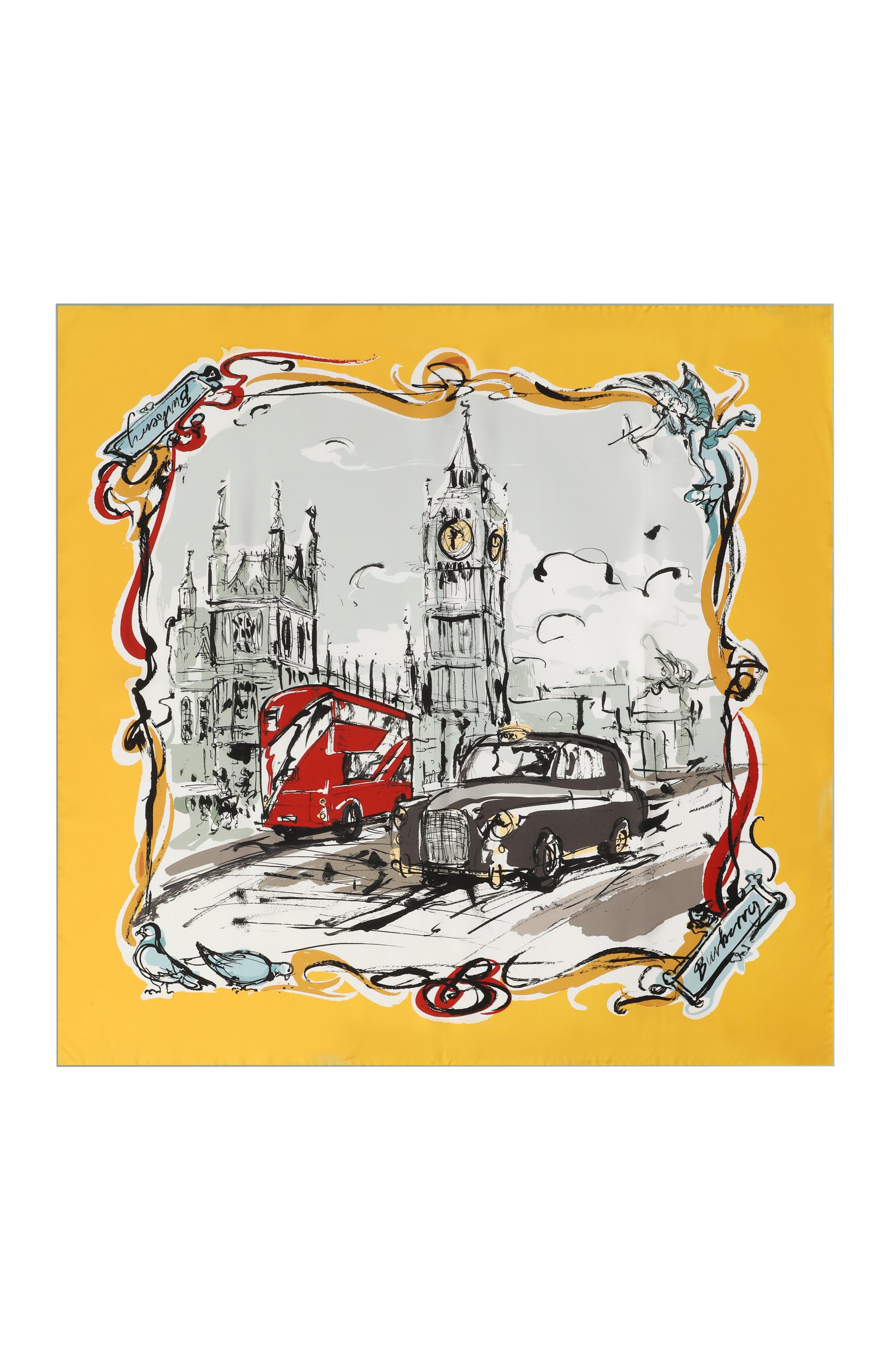 Шелковый платок BURBERRY, арт. 8102076, фото 4