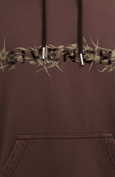Хлопковое худи GIVENCHY коричневого цвета по цене 135500 руб., арт. BMJ0D53Y69, фото 5 Хлопковое худи GIVENCHY, арт. BMJ0D53Y69, фото 5