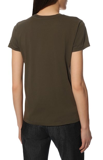 Хлопковая футболка POLO RALPH LAUREN хаки цвета по цене 10450 руб., арт. 211847076, фото 4 Хлопковая футболка POLO RALPH LAUREN, арт. 211847076, фото 4