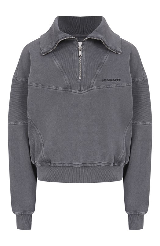 Хлопковый свитшот Isabel Marant Etoile SW0150FA/C1G03E Серый SW0150FA/C1G03E