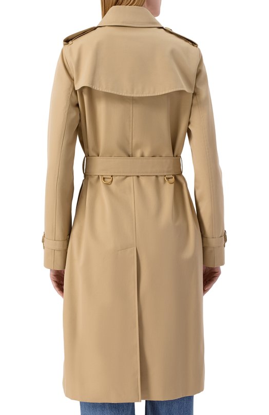 Хлопковый тренч Burberry 8079414 Бежевый  8079414 Фото 4