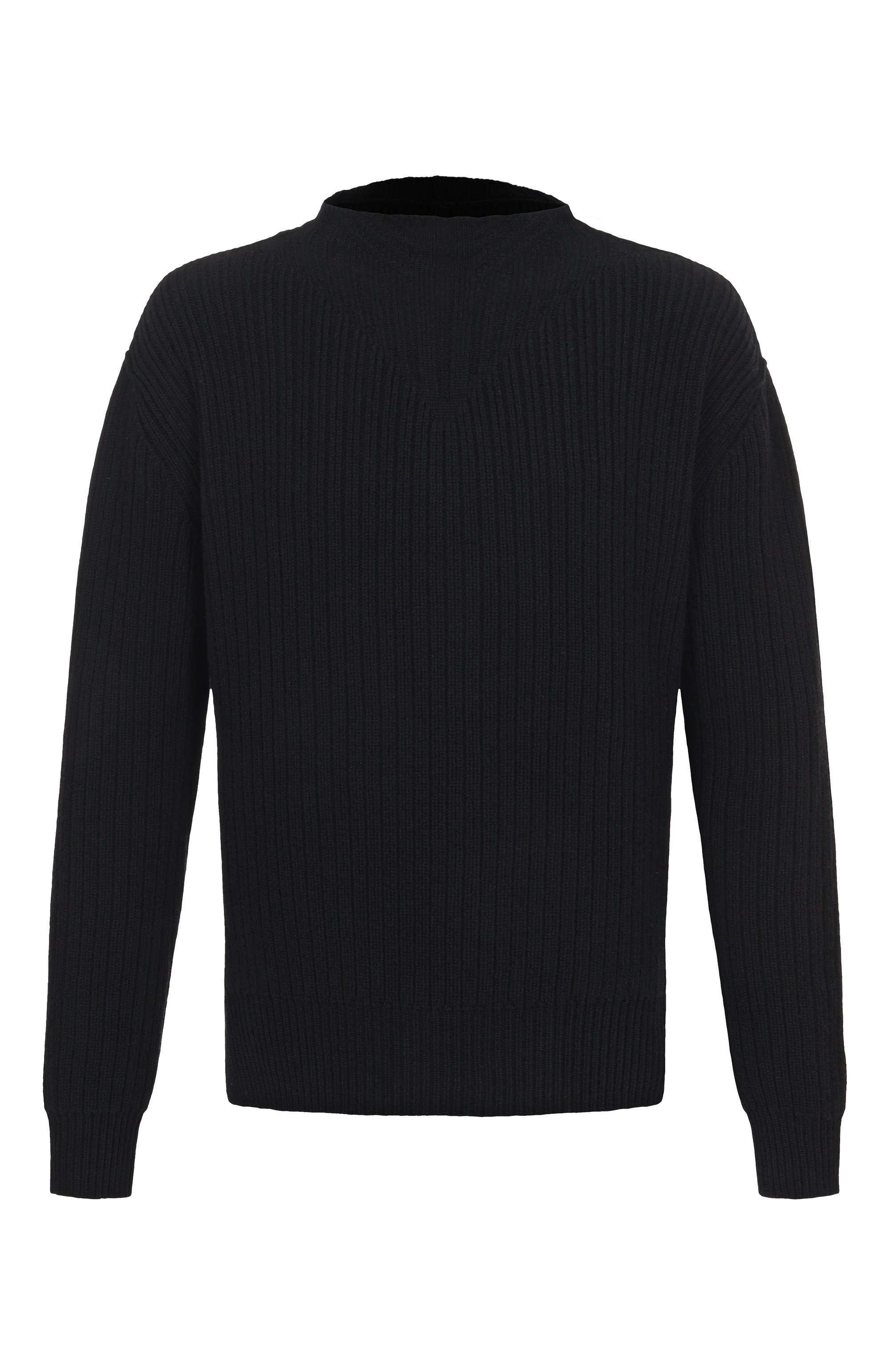 Шерстяной свитер RICK OWENS черного цвета по цене 106000 руб., арт. RU02E1649/KWV, фото 1 Шерстяной свитер RICK OWENS, арт. RU02E1649/KWV, фото 1