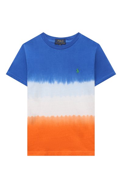 Хлопковая футболка POLO RALPH LAUREN разноцветного цвета по цене 5685 руб., арт. 323861031, фото 1 Хлопковая футболка POLO RALPH LAUREN, арт. 323861031, фото 1