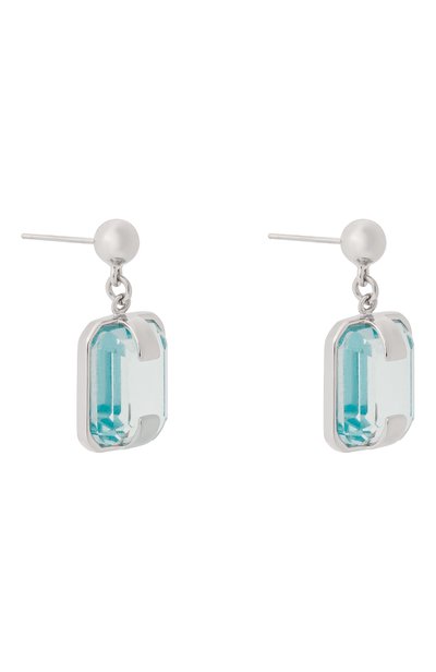 Серьги CRYSTALLINE JEWELLERY голубого цвета по цене 13090 руб., арт. 303, фото 3 Серьги CRYSTALLINE JEWELLERY, арт. 303, фото 3