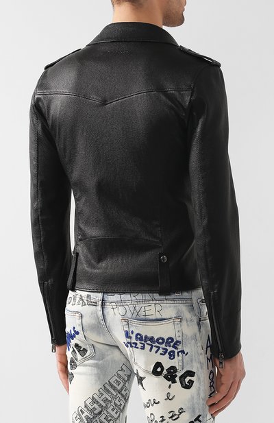 Кожаная косуха DOLCE & GABBANA, арт. G9NI8L/HULB0, фото 4