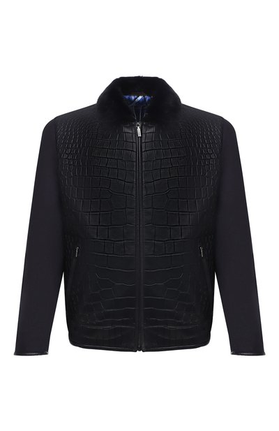 Куртка с отделкой из кожи крокодила ZILLI, арт. MAS-BRAQU-D0132/2004/CP0R, фото 1