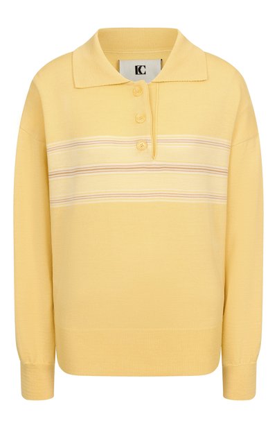 Шерстяное поло LOW CLASSIC, арт. LW251KN05YE, фото 1