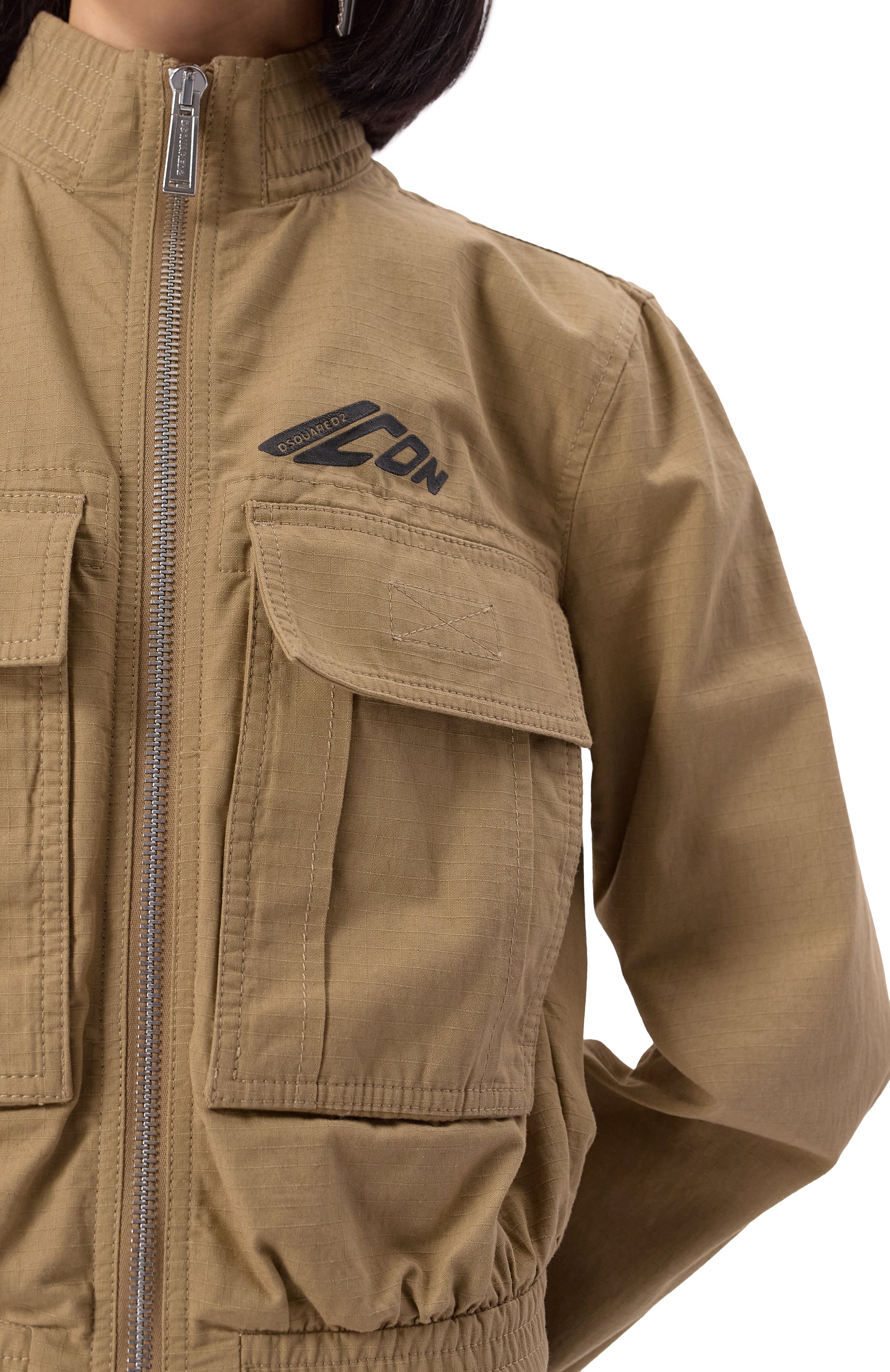 Хлопковый бомбер DSQUARED2 бежевого цвета по цене 86800 руб., арт. S80AM0046/D35224, фото 5 Хлопковый бомбер DSQUARED2, арт. S80AM0046/D35224, фото 5