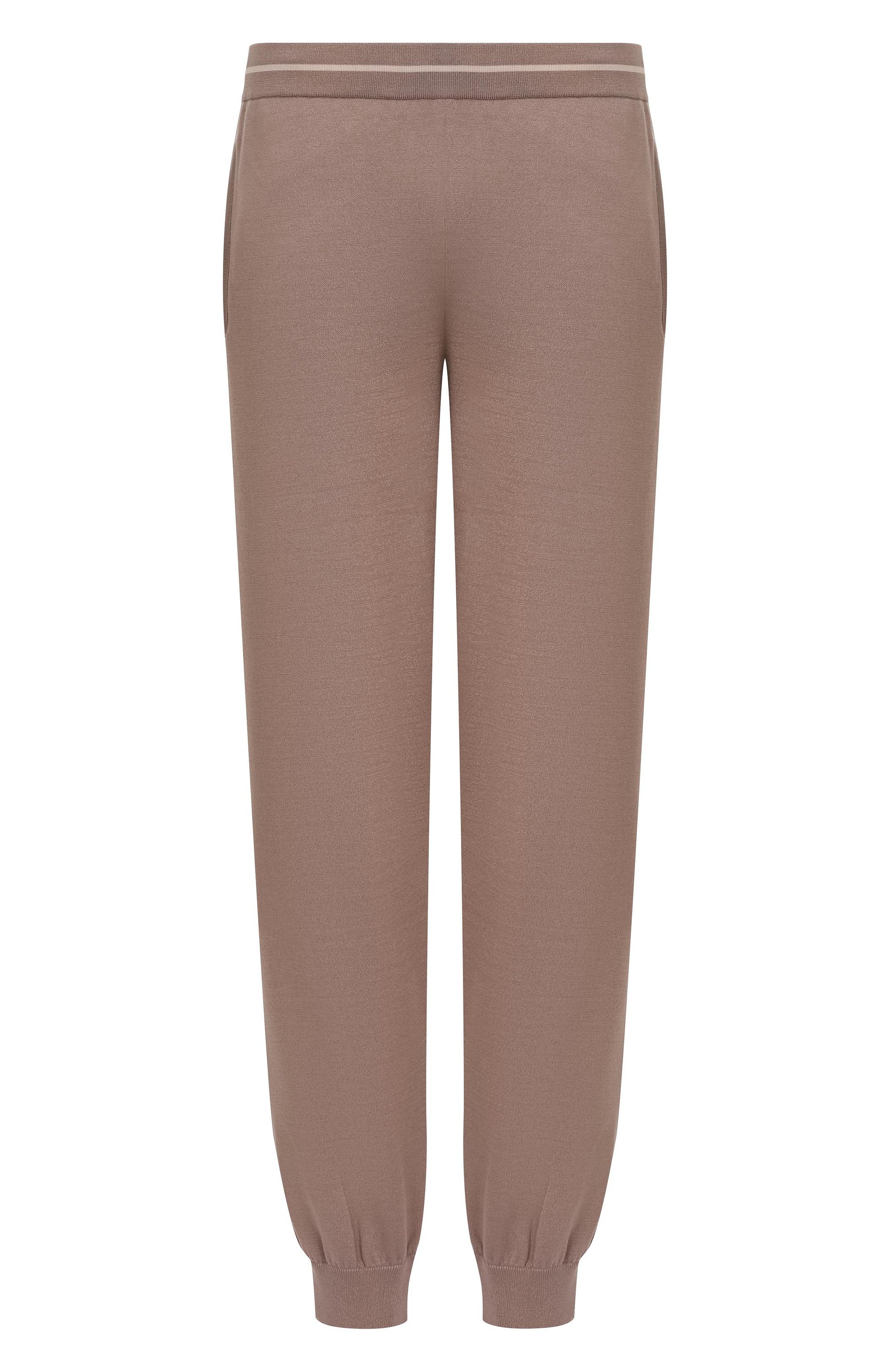 Джоггеры из хлопка и шелка MVST темно-бежевого цвета по цене 198000 руб., арт. M26.CSM.K421/M0142-C0TT0N/SILK, фото 1 Джоггеры из хлопка и шелка MVST, арт. M26.CSM.K421/M0142-C0TT0N/SILK, фото 1