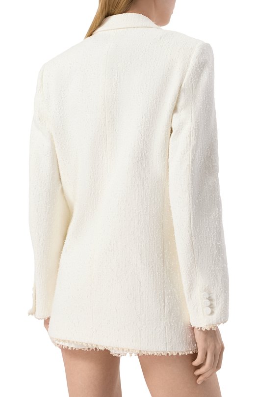 Хлопковый жакет MSGM 3842MDG04/257308 Белый  3842MDG04/257308 Фото 4