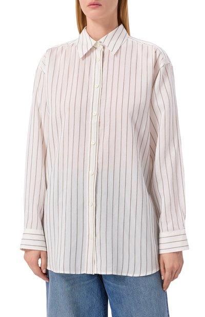 Рубашка из вискозы и шелка TOTEME, арт. 253-WRT0480-FB0439, фото 3