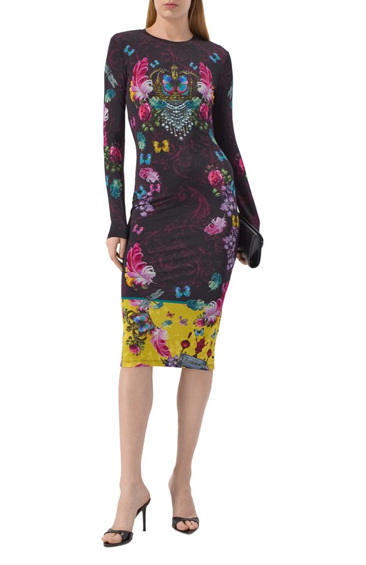 Платье из вискозы Versace Jeans Couture 79HA09P0/JS491 Фиолетовый  79HA09P0/JS491 Фото 2