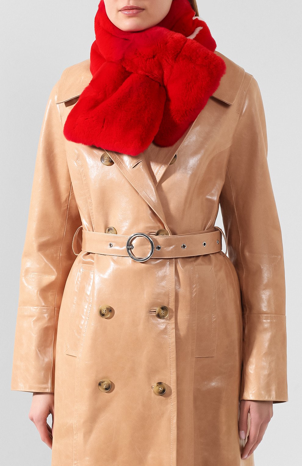 Шарф из меха кролика YVES SALOMON, арт. 20EAA100XXREXX, фото 3