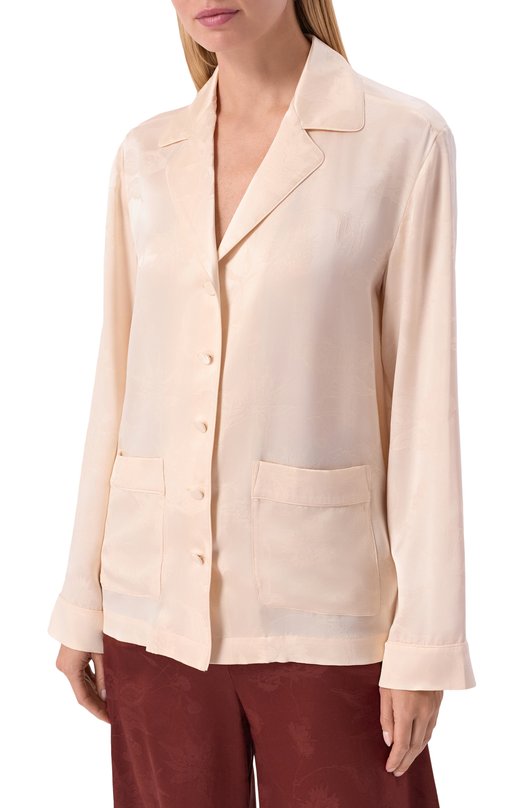 Атласная блузка MVST M26.2PW.B017/F126 Кремовый  M26.2PW.B017/F126 Фото 3