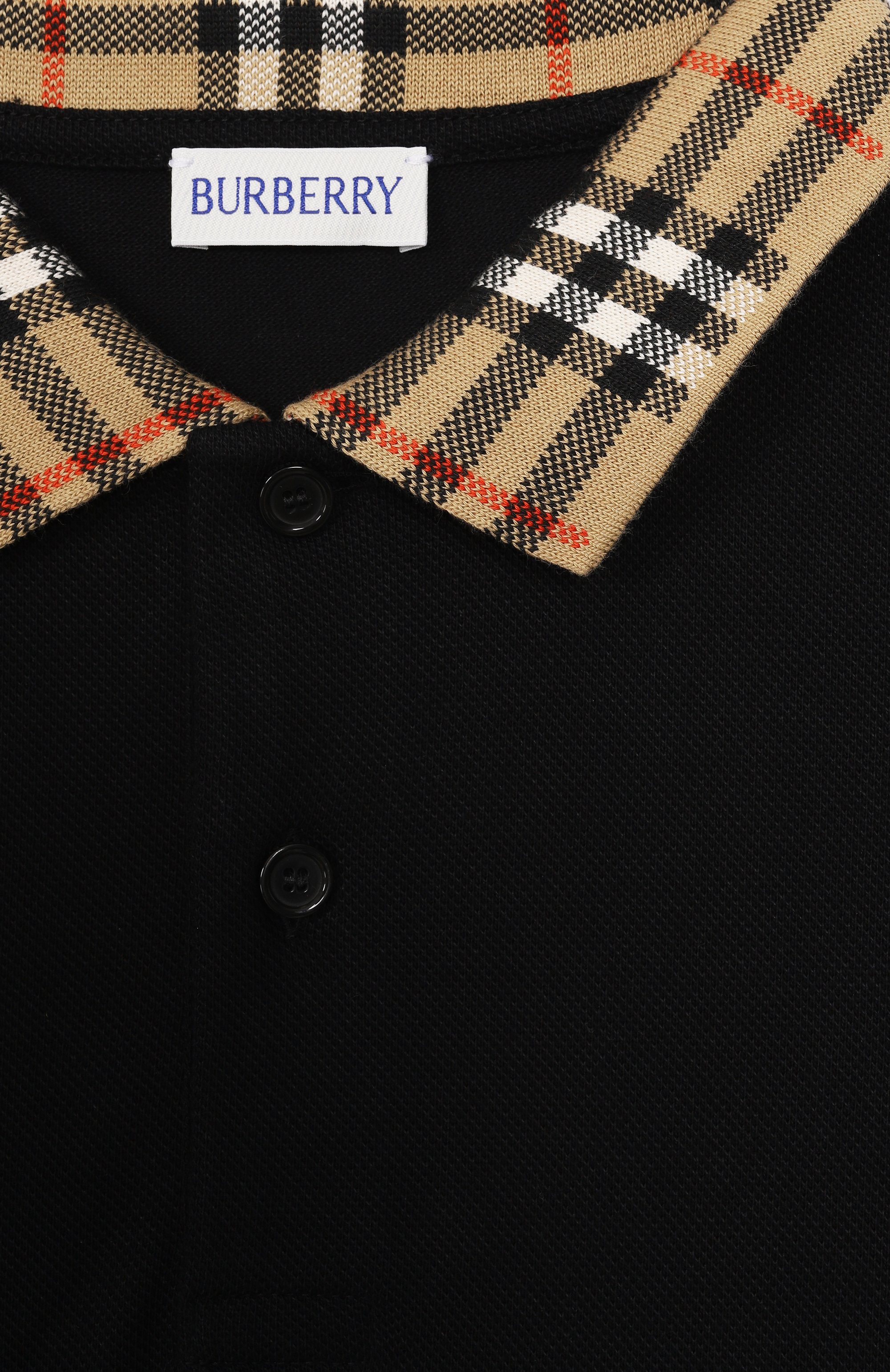 Хлопковое поло BURBERRY, арт. 8105570, фото 3