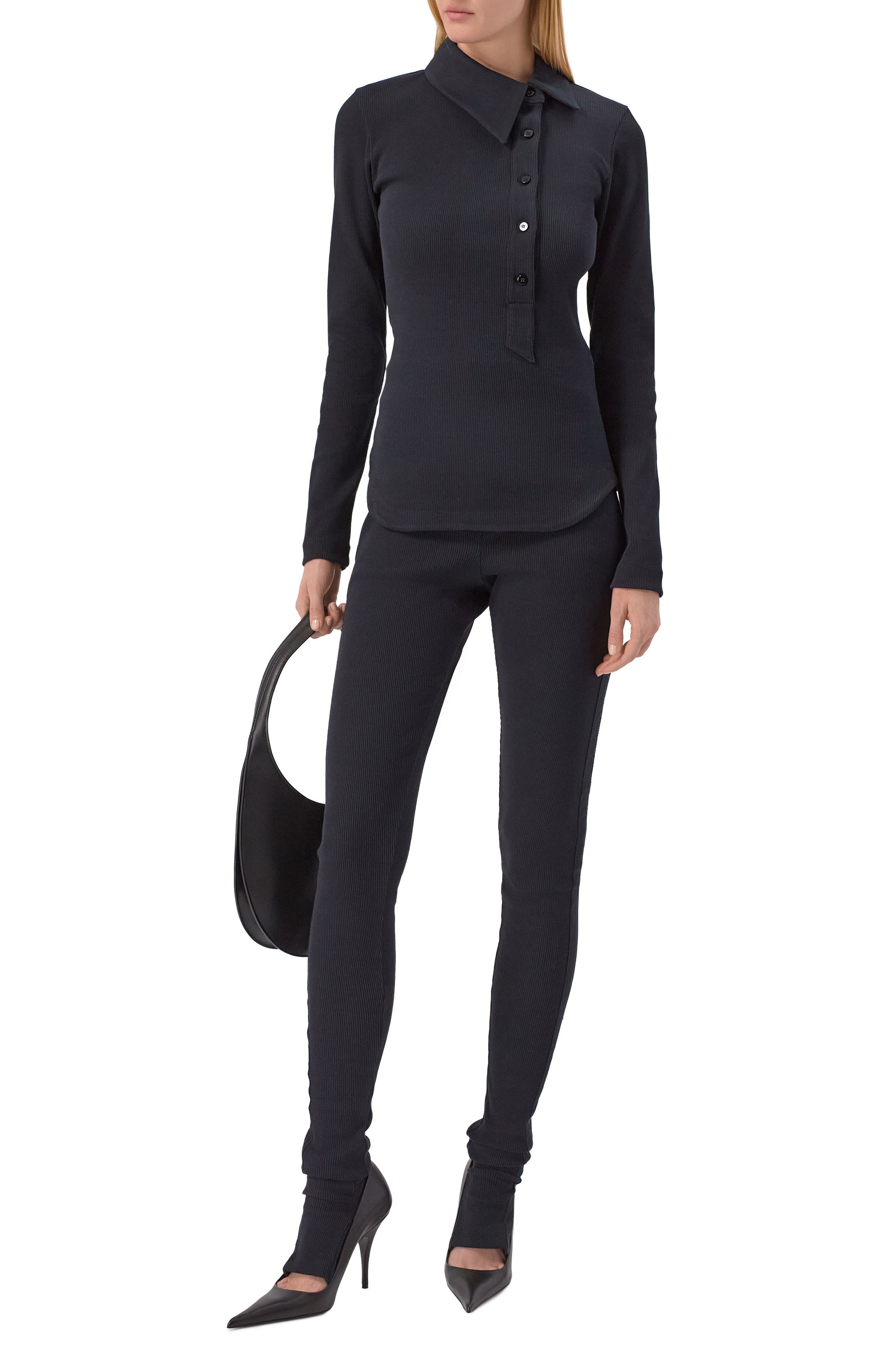 Хлопковое поло THE ATTICO, арт. 260WCI00031/JJJ073AA, фото 2