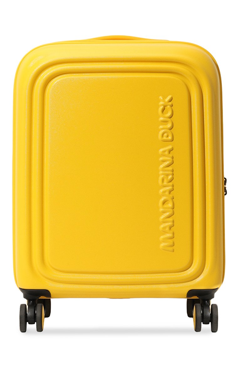 Женский чемодан logoduck+ expandable cabin MANDARINA DUCK желтого цвета, арт. SZV24-05J | Фото 1 (Размер: large; Материал: Пластик; Автоматизация ТО: Проставлено; Автоматизация состава: Проставлено)