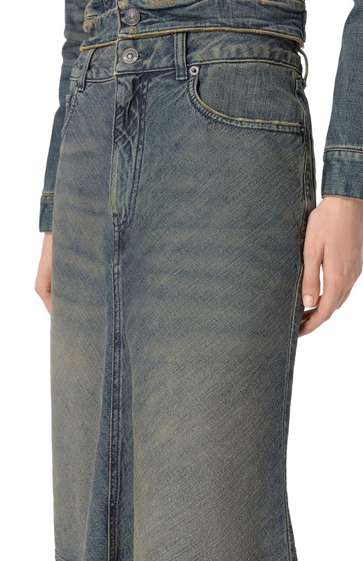 Джинсовая юбка Balenciaga 852330/TTW76 Синий  852330/TTW76 Фото 5