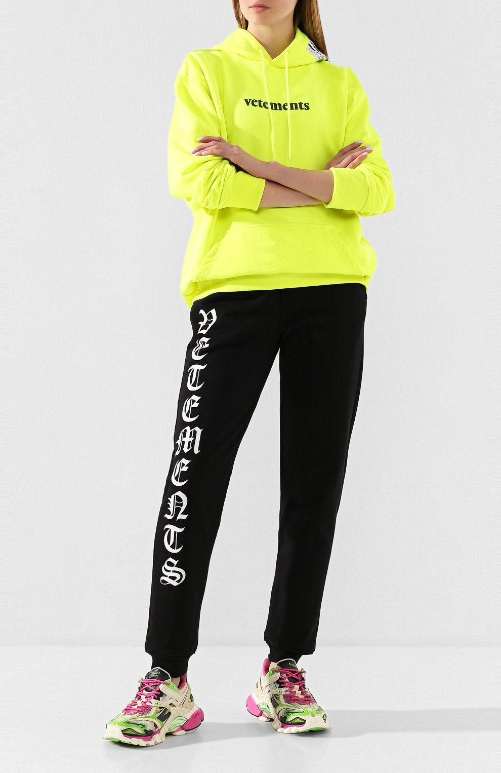 Хлопковые джоггеры VETEMENTS, арт. SS20PA321 1624/W/BLACK, фото 2