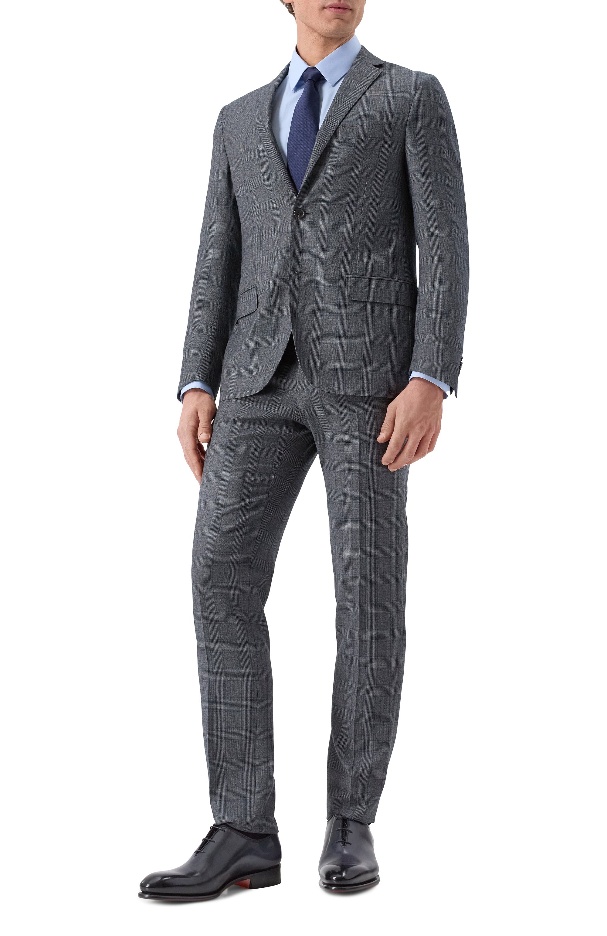 Кожаные оксфорды carter SANTONI, арт. MCCG16229MC1HFUL, фото 2