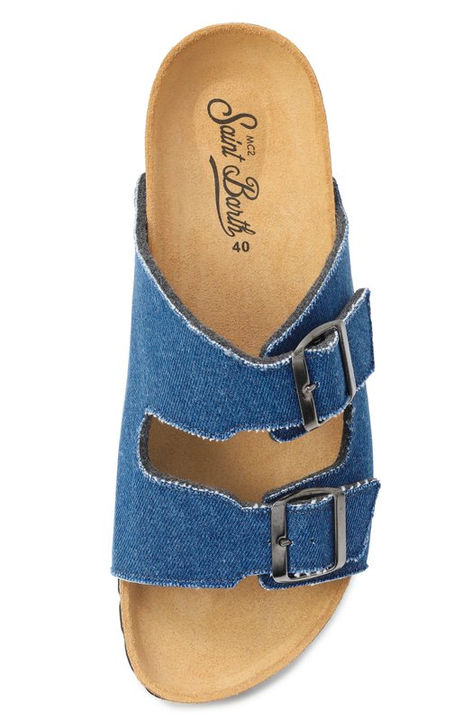 Текстильные шлепанцы MC2 Saint Barth STBA SANDAL W N/01893H Синий  STBA SANDAL W N/01893H Фото 6