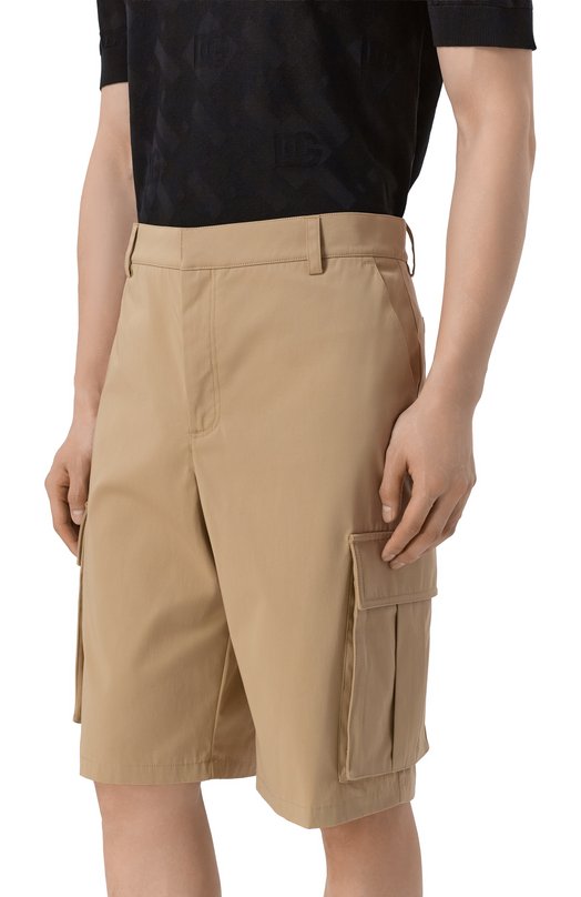 Хлопковые шорты Balmain GH1PA181/CG43 Бежевый  GH1PA181/CG43 Фото 3