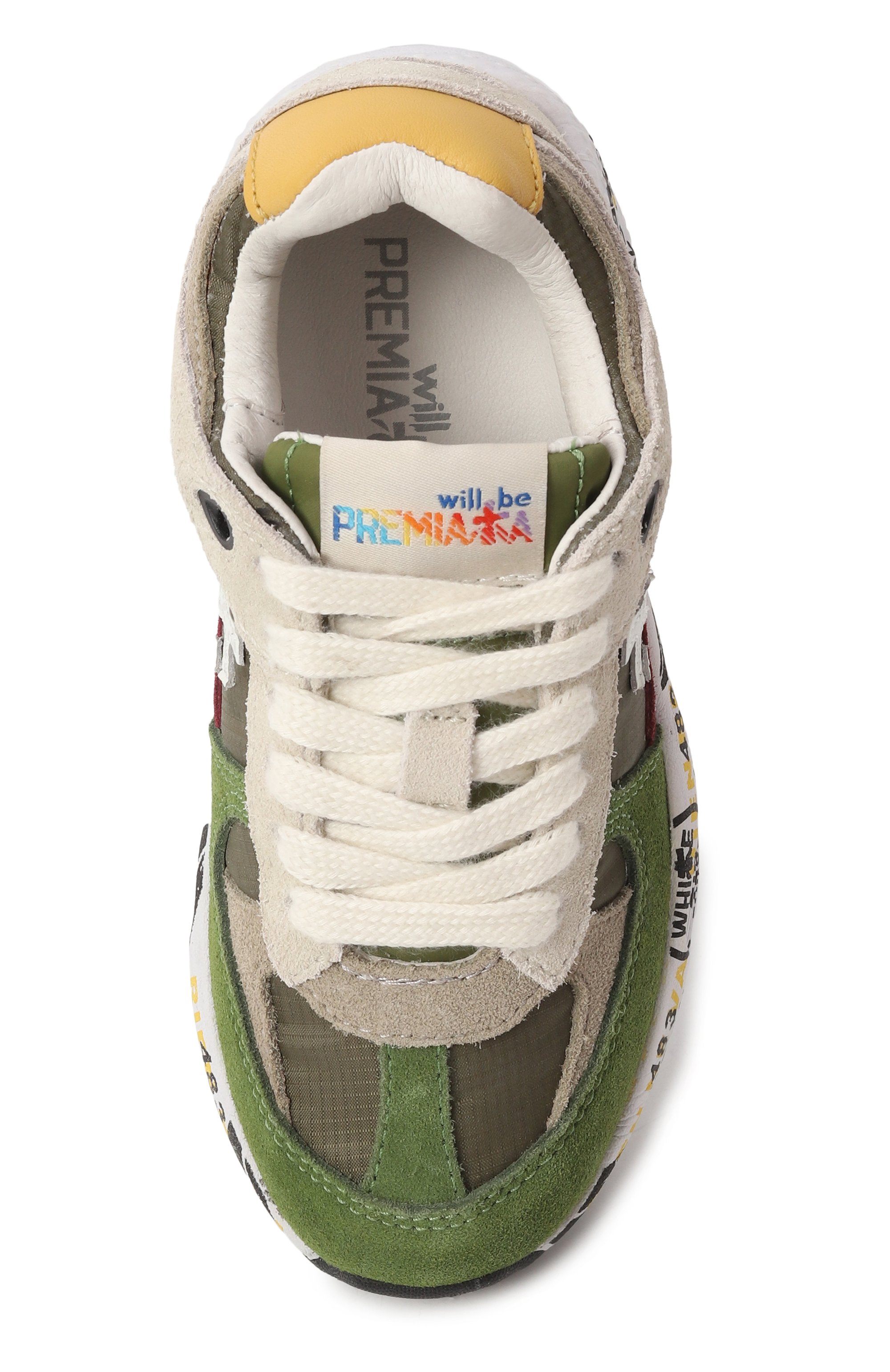 Комбинированные кроссовки robin PREMIATA WILL BE зеленого цвета по цене 21100 руб., арт. 24242045/R0BIN/27-35, фото 4 Комбинированные кроссовки robin PREMIATA WILL BE, арт. 24242045/R0BIN/27-35, фото 4