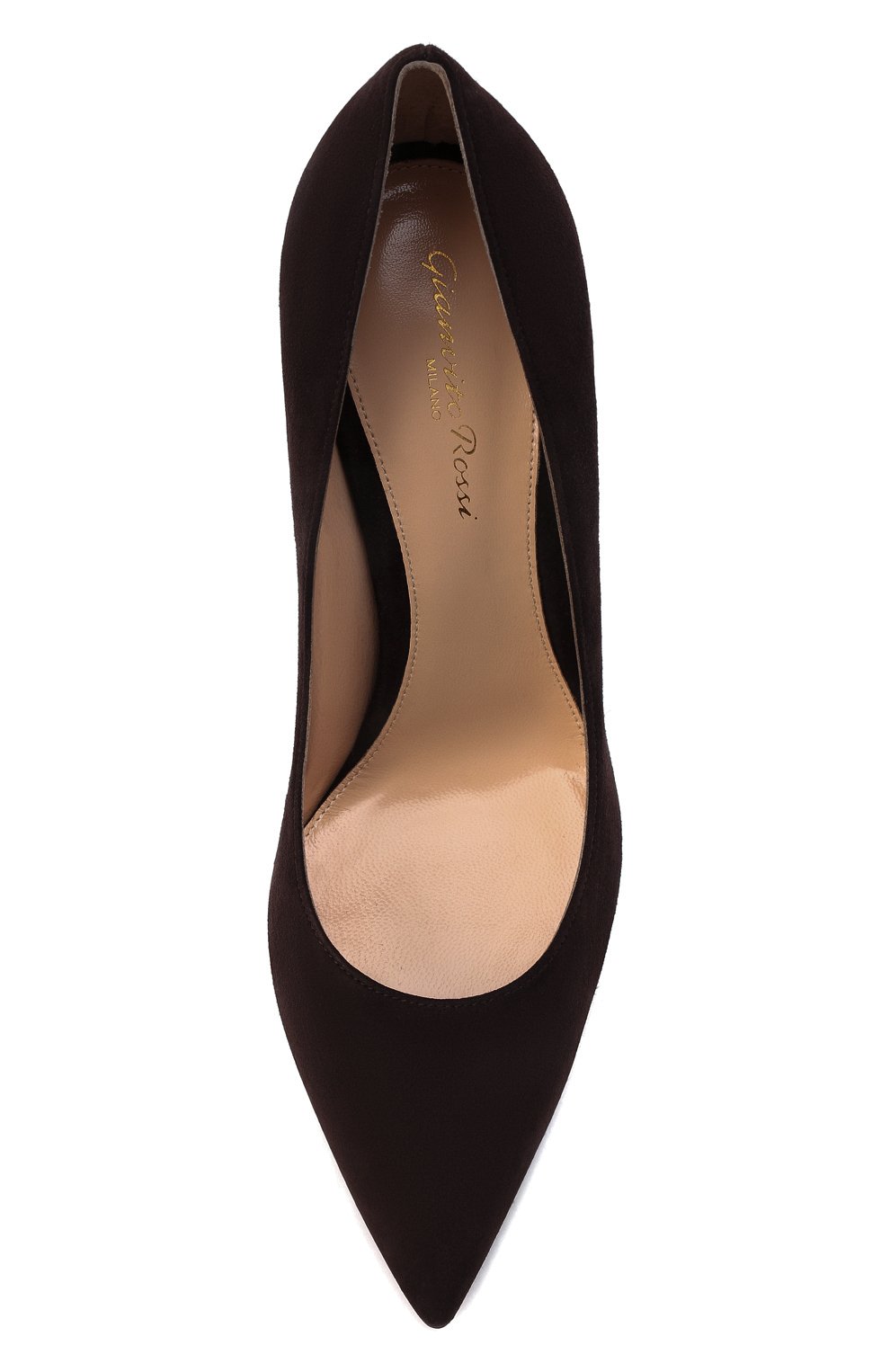 Замшевые туфли gianvito 105 GIANVITO ROSSI темно-коричневого цвета по цене 79950 руб., арт. G28470.15RIC.CAMM0KA, фото 6 Замшевые туфли gianvito 105 GIANVITO ROSSI, арт. G28470.15RIC.CAMM0KA, фото 6