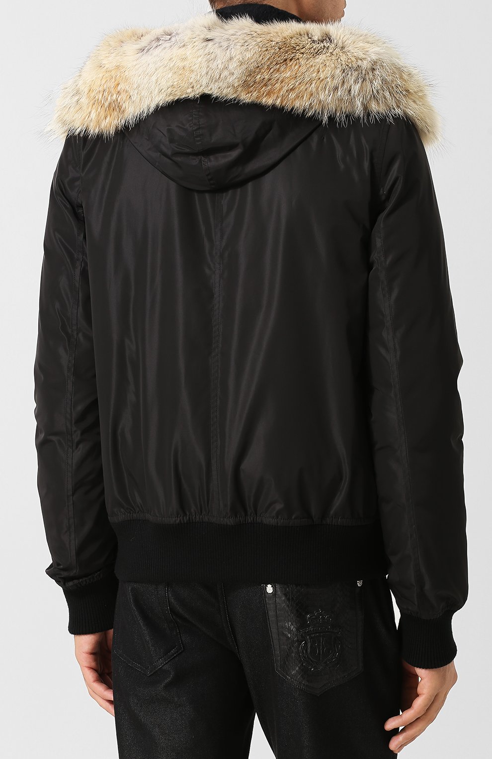 Пуховик на молнии с капюшоном и с подстежкой из меха YVES SALOMON, арт. 8WHV04770N31X, фото 4