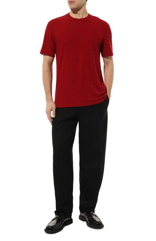 Футболка из вискозы и кашемира Giorgio Armani 3DSM71/SJGUZ Красный  3DSM71/SJGUZ Фото 2