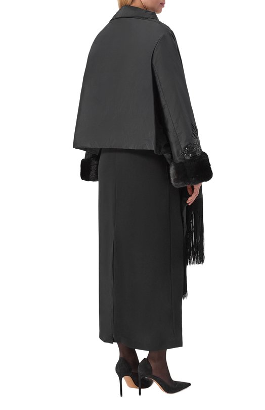 Шелковая куртка YANINA T-3090 Чёрный  T-3090 Фото 4