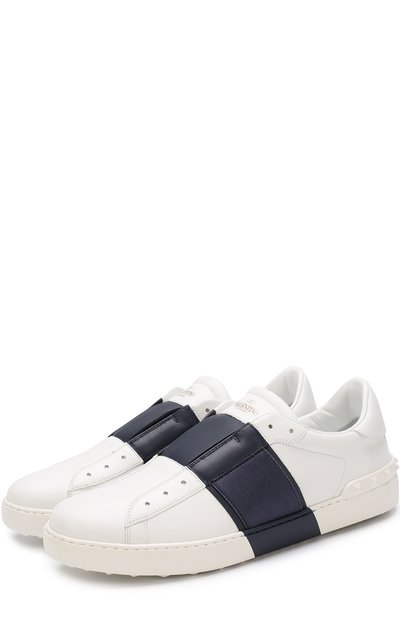 Кожаные кеды open без шнуровки VALENTINO, арт. PY2S0938/BVC, фото 1