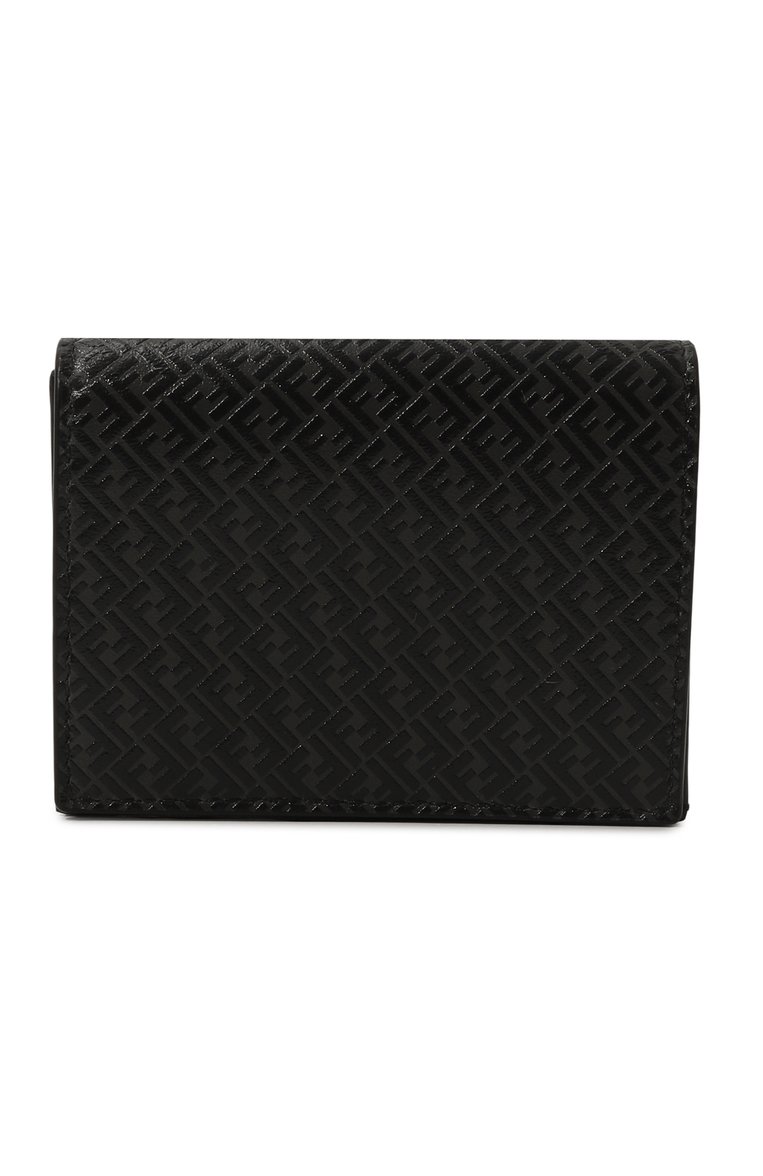 Мужской кожаное портмоне FENDI темно-серого цвета, арт. 7M0280/AGLP/F0L6B | Фото 1 (Материал: Натуральная кожа; Материал сплава: Проставлено; Нос: Не проставлено)