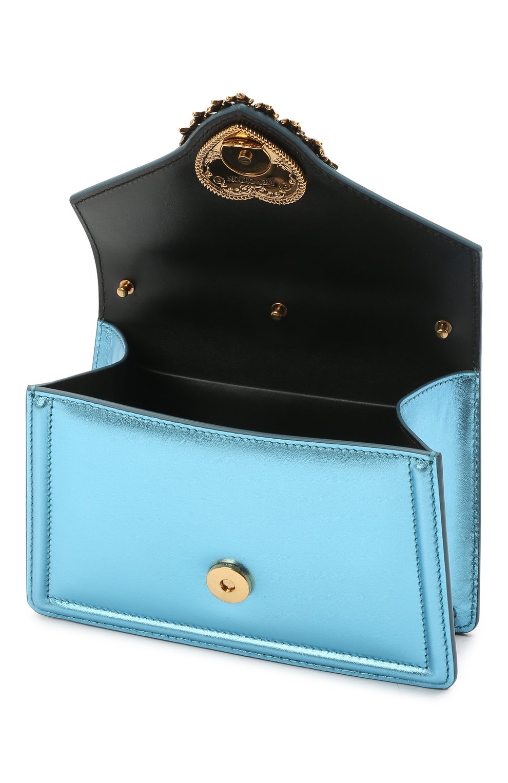 Сумка devotion small DOLCE & GABBANA голубого цвета по цене 232000 руб., арт. BB6711/A1016, фото 4 Сумка devotion small DOLCE & GABBANA, арт. BB6711/A1016, фото 4