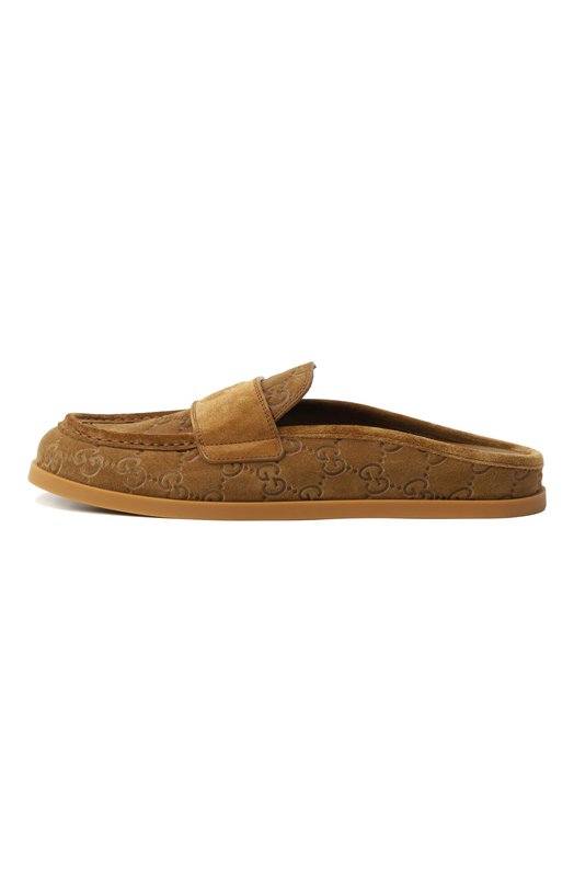 Замшевые сабо Gucci 817468/AADWB Коричневый  817468/AADWB Фото 4