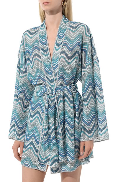 Туника из вискозы MISSONI голубого цвета по цене 87550 руб., арт. MS24SQ0E/BR00XK, фото 3 Туника из вискозы MISSONI, арт. MS24SQ0E/BR00XK, фото 3