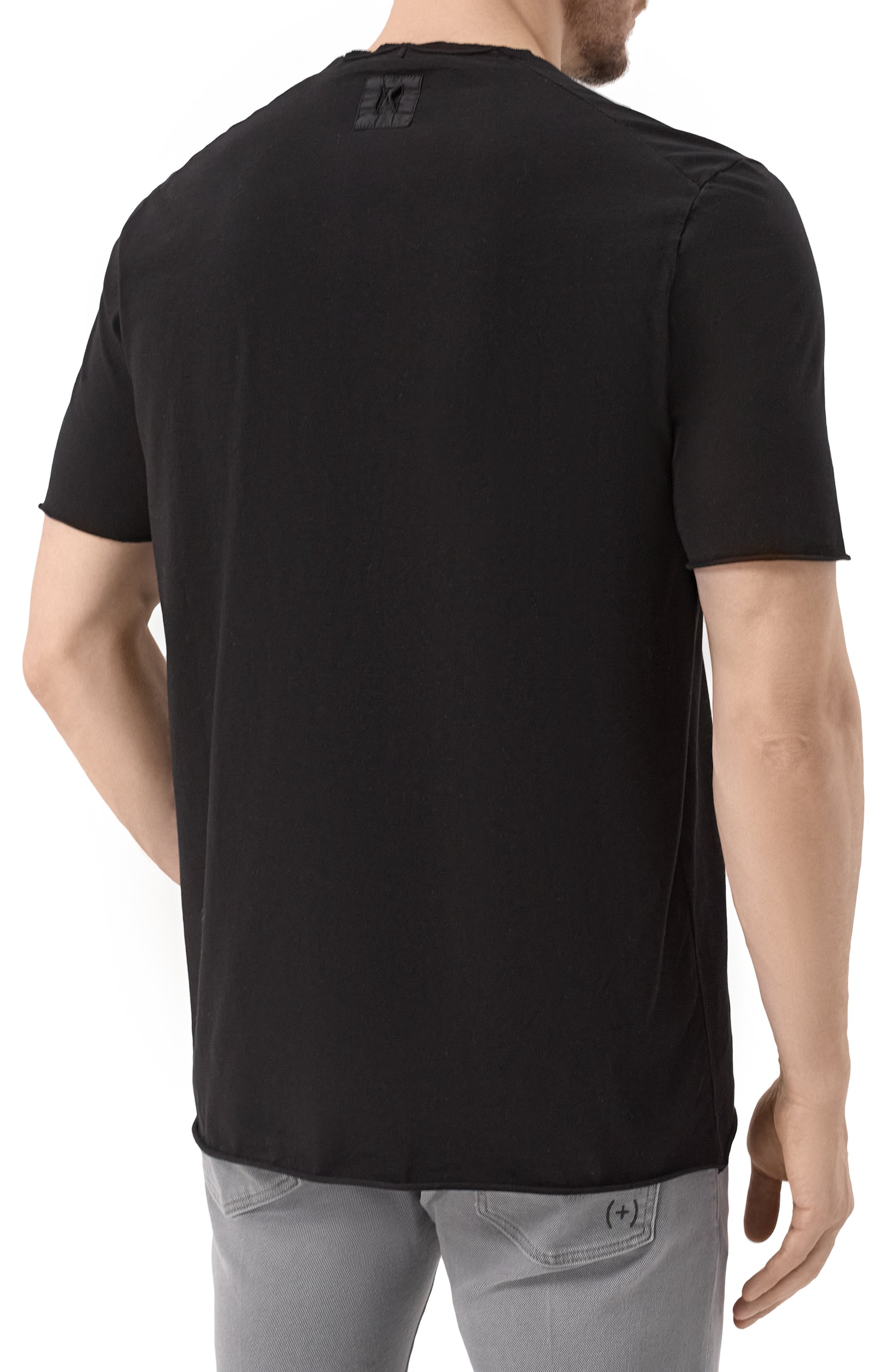 Хлопковая футболка HANNES ROETHER черного цвета по цене 15000 руб., арт. D35DAY.242.213, фото 4 Хлопковая футболка HANNES ROETHER, арт. D35DAY.242.213, фото 4