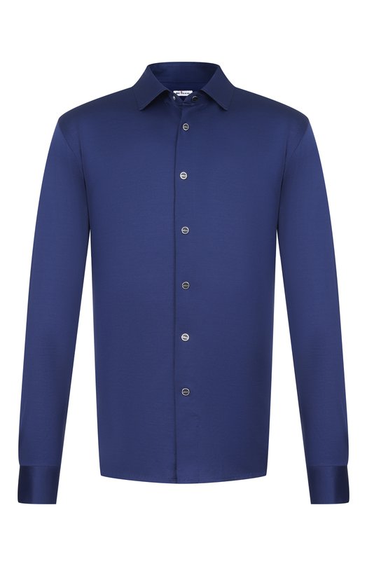 Хлопковая рубашка Kiton UMCNERHH0966510 Синий UMCNERHH0966510