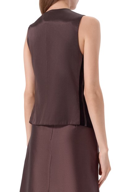 Жилет из вискозы и шелка GIORGIO ARMANI, арт. GW001588/TE16785, фото 4
