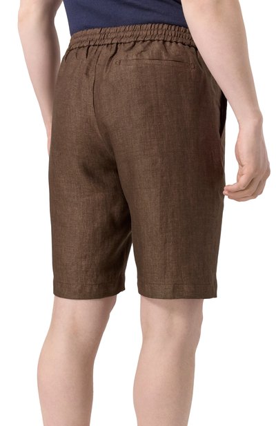 Льняные шорты BERWICH темно-коричневого цвета по цене 29300 руб., арт. SH0RT SPIAGGIA/VT1502, фото 4 Льняные шорты BERWICH, арт. SH0RT SPIAGGIA/VT1502, фото 4