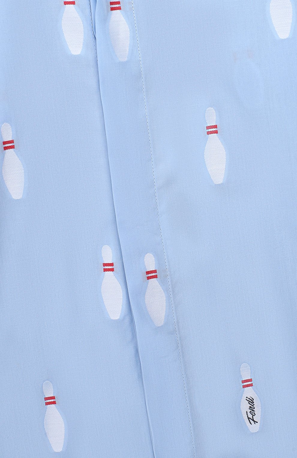 Хлопковая рубашка с воротником кент FENDI голубого цвета по цене 19150 руб., арт. JMC068/A40D/3A-5A, фото 3 Хлопковая рубашка с воротником кент FENDI, арт. JMC068/A40D/3A-5A, фото 3