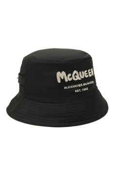 Мужская панама ALEXANDER MCQUEEN черного цвета, арт. 663112/4404Q | Фото 1 (Материал: Текстиль, Синтетический материал; Материал сплава: Проставлено; Нос: Не проставлено)